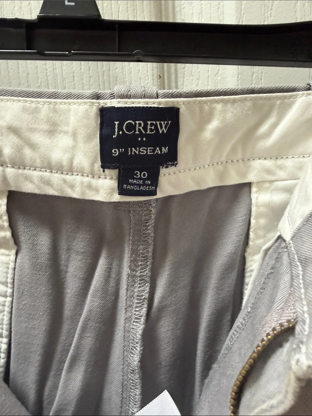 J.Crew Factory Flex Chino Shorts Gray Stretch Flat Front Men’s Size 30